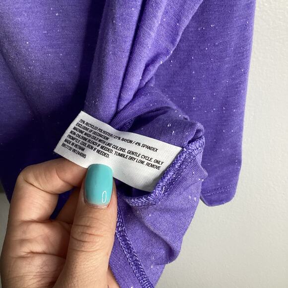 Colsie 2 piece PJ set purple and white tank and shorts size S - Picture 6 of 9